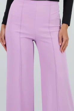 Pantalón Wide Leg Cintura Alta Costuras