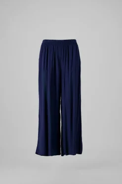 Pantalón Wide Leg Cintura Alta Fruncida