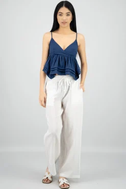 Pantalon amplio algodon