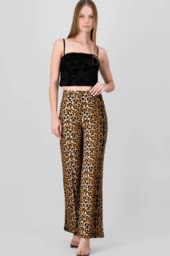 Pantalon amplio animal print