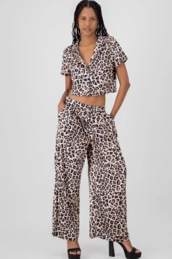 Pantalon amplio animal print