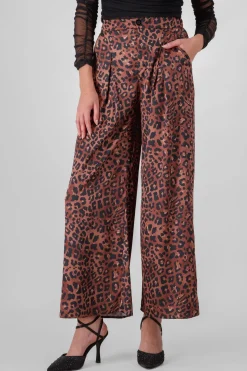 Pantalon amplio animal print