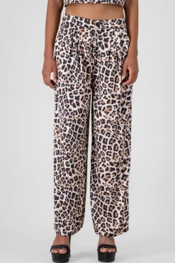 Pantalon amplio animal print
