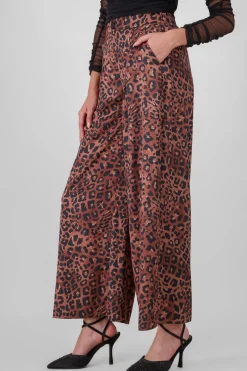Pantalon amplio animal print