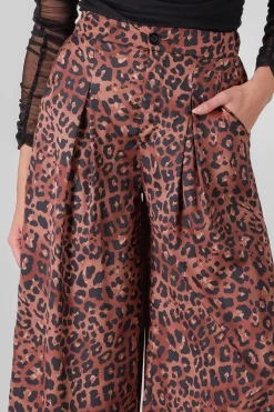 Pantalon amplio animal print