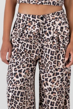 Pantalon amplio animal print