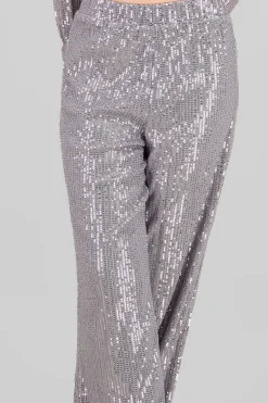 Pantalon amplio brillos