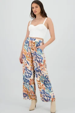 Pantalon amplio det satinado