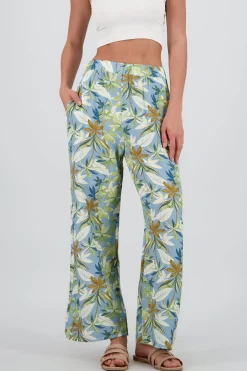 Pantalon amplio detalle resorte tropical
