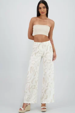 Pantalon amplio estampado figuras