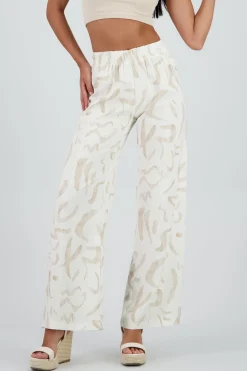 Pantalon amplio estampado figuras