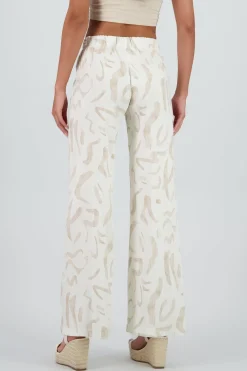 Pantalon amplio estampado figuras