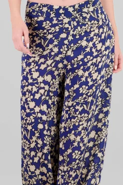 Pantalon amplio estampado flores