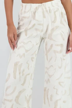 Pantalon amplio estampado figuras