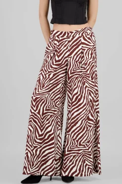 Pantalon amplio fluido animal print z