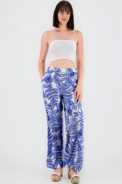 Pantalon amplio fluido estampado