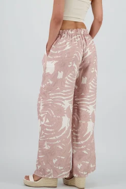 Pantalon amplio fluido estampado