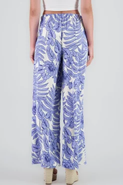 Pantalon amplio fluido estampado
