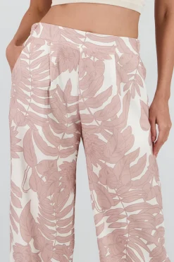 Pantalon amplio fluido estampado