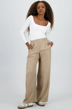 Pantalon amplio pinzas detalle bolsas