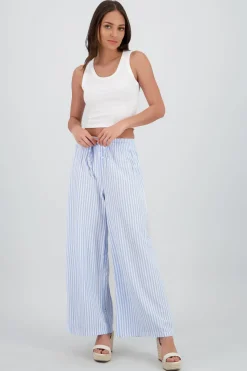 Pantalon amplio rayas