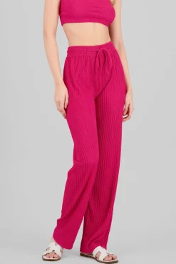 Pantalon amplio textura