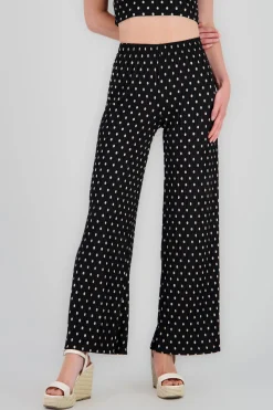 Pantalon amplio textura polkas