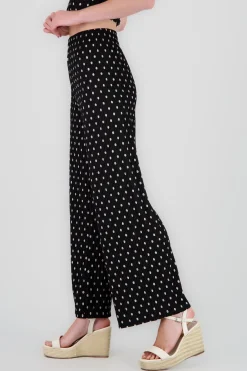 Pantalon amplio textura polkas