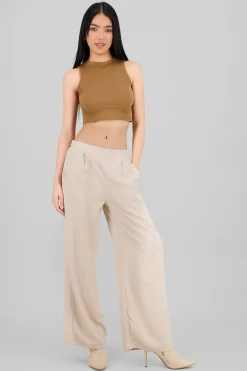 Pantalon de vestir fluido satinado