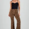 Pantalon flare animal print