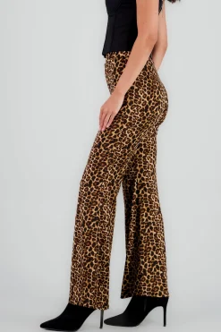 Pantalon flare animal print