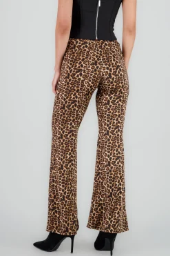 Pantalon flare animal print