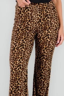 Pantalon flare animal print