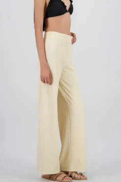 Pantalon flared textura