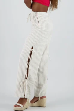 Pantalon fluido rayas