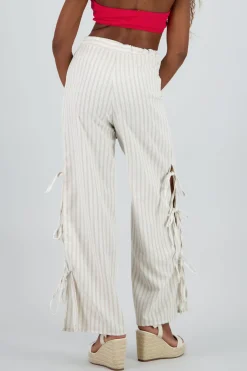 Pantalon fluido rayas