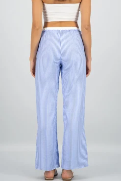 Pantalon fluido rayas detalle resorte