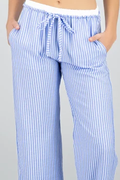 Pantalon fluido rayas detalle resorte