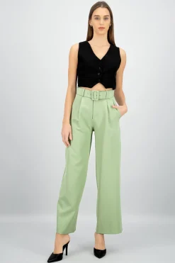 Pantalon Liso Cinturon