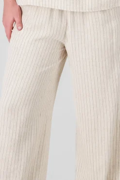 Pantalon rayas lino