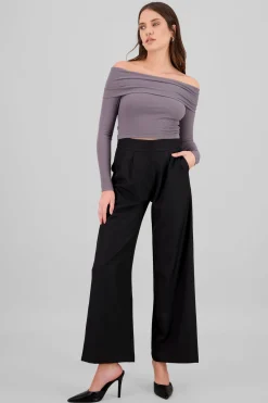 Pantalon recto detalle doble pinza bolsas