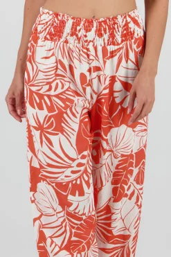 Pantalon recto detalle smock ancho