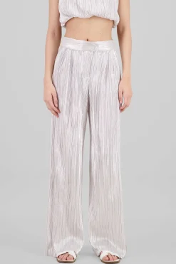 Pantalon textura brillo