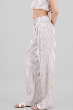 Pantalon textura brillo