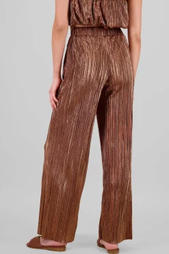 Pantalon textura brillo