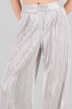 Pantalon textura brillo