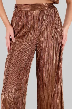 Pantalon textura brillo