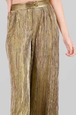 Pantalon textura brillo