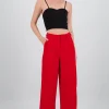 Pantalon wide leg detalle pretina