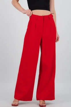 Pantalon wide leg detalle pretina